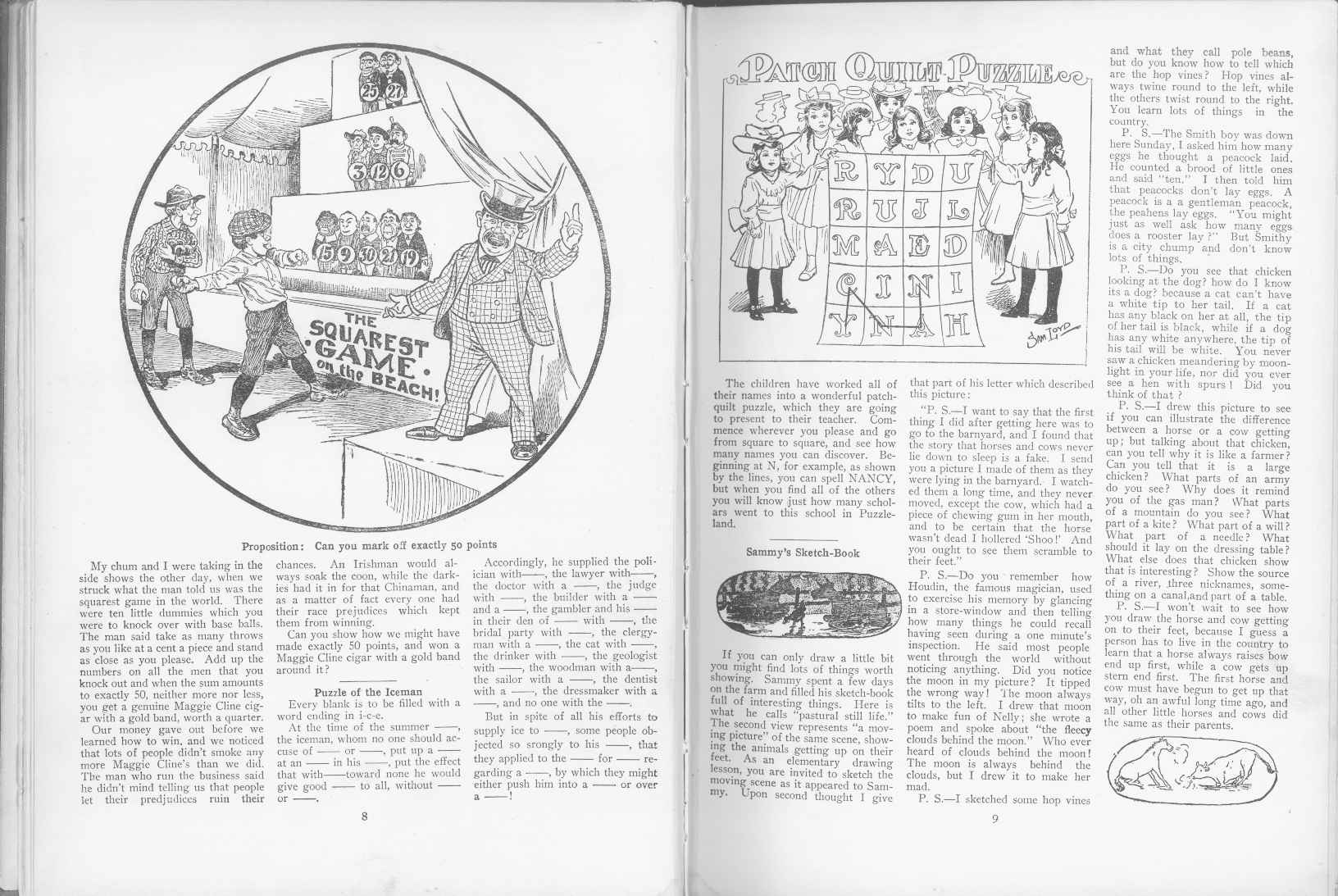 Sam Loyd - Cyclopedia of Puzzles - page 8-9