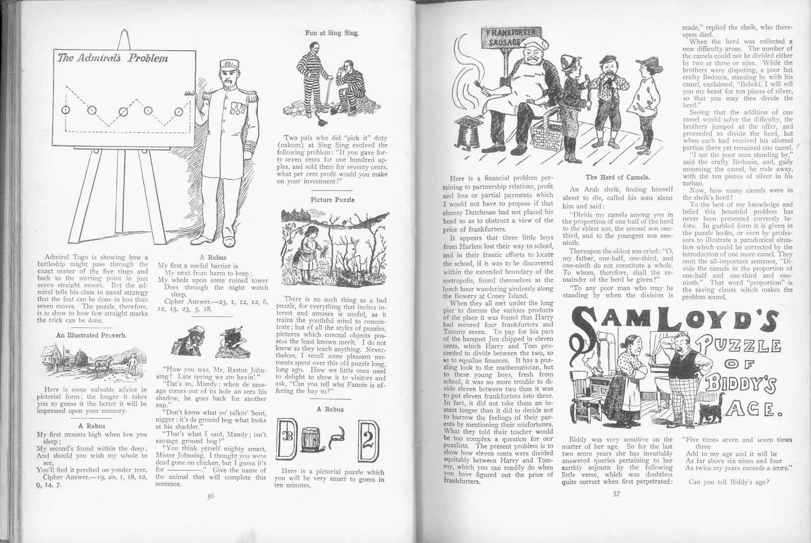 Sam Loyd - Cyclopedia of Puzzles - page 56-57