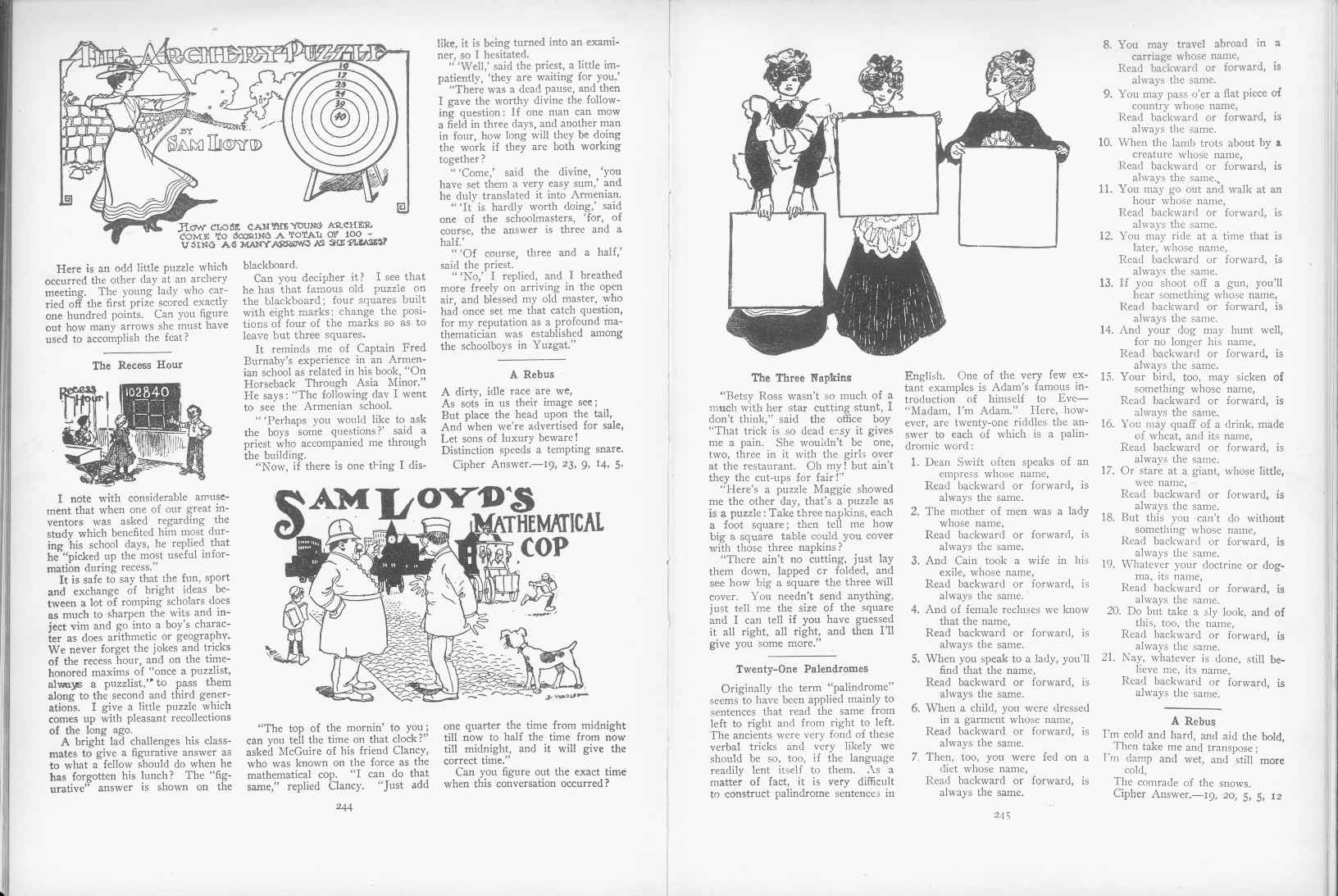 Sam Loyd - Cyclopedia of Puzzles - page 244-245